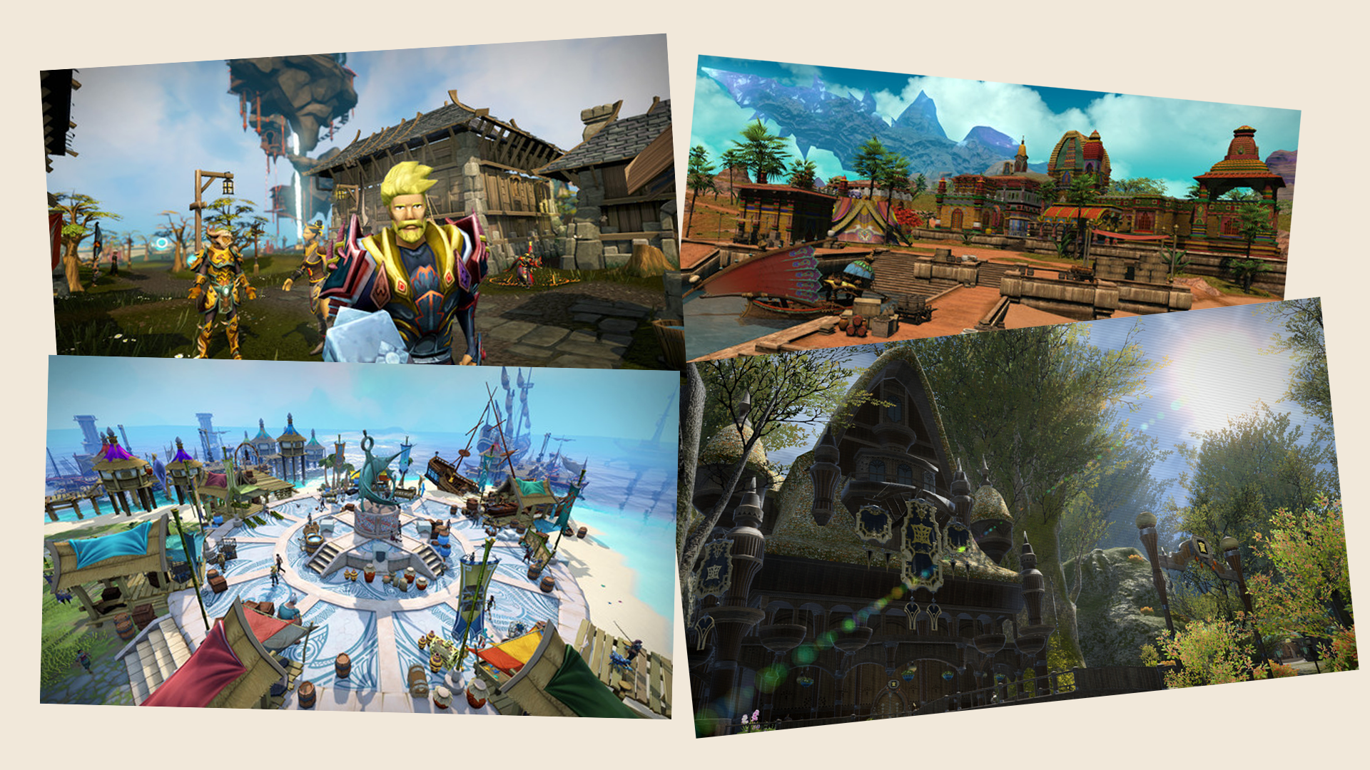 Screenshots of RuneScape and Final Fantasy XIV environments.